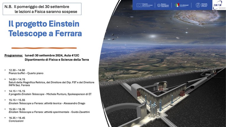 Il progetto Einstein Telescope a Ferrara