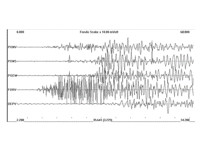 sismogramma terremoto locale del 18/11/2009